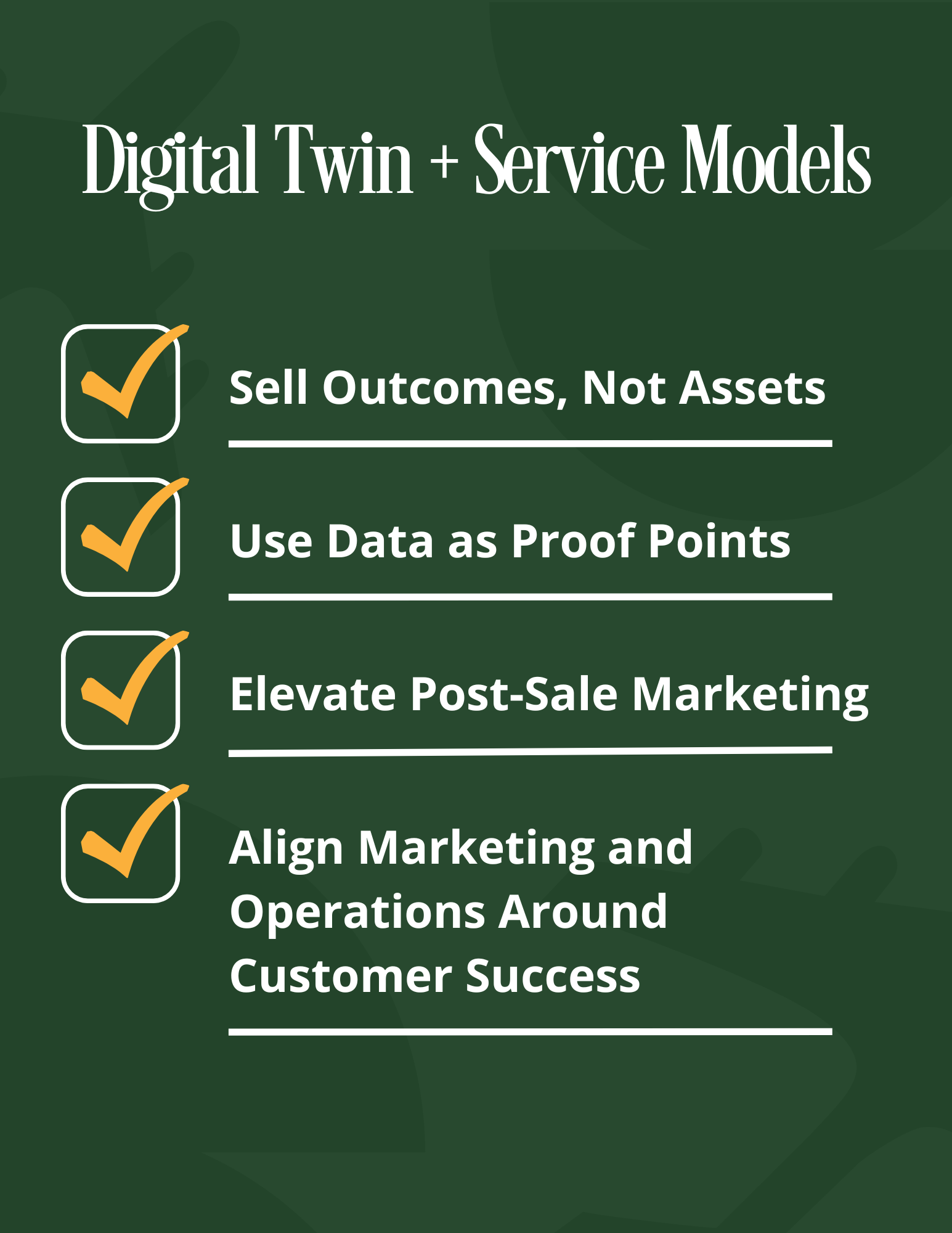 How Marketing Must Evolve for Digital Twin + Service Models