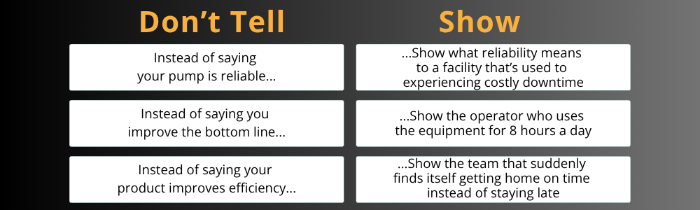 Show don't tell image